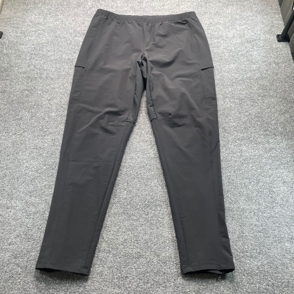 REI Co-op Swiftland Running Pants Mens Large Black Reflective Zippers Joggers